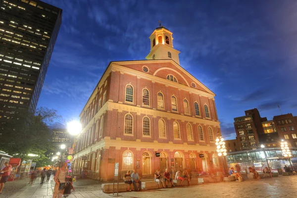 Boston, Ma - 9 Sept: Faneuil Hall, betygsatt nummer 4 i Amerikas Stockbild