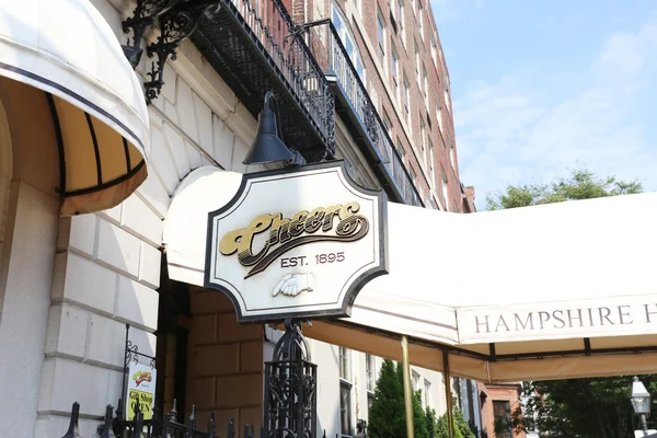 Boston, 9 september: Cheers Restaurang Bar Signage grundades 1969 en Stockbild