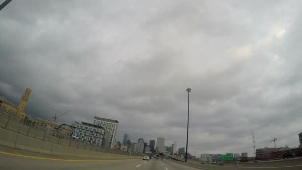 BOSTON - SEPT 8: POV view of the skyline of Downtown Boston in SEPT 8, 2016 in Boston, MA, USA — Stock Video