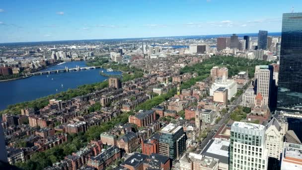 Downtown Boston. The city has one of the highest costs of living in the United States. — Stock Video