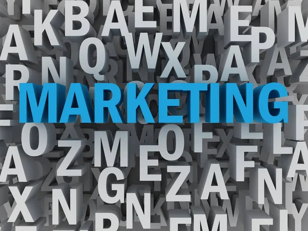 3d Concetto di cloud word marketing — Foto Stock