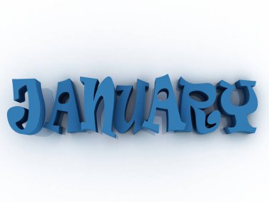 Ocak renk ile imzalayın. 3D kağıt çizimde.