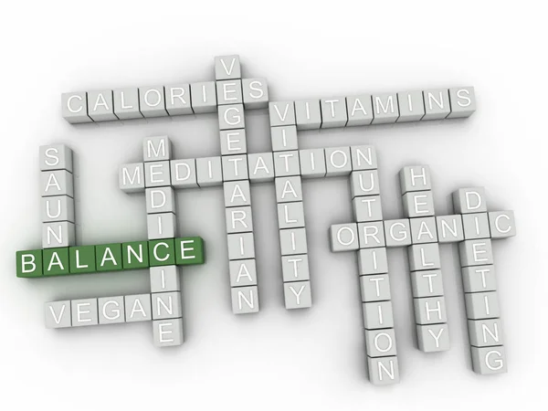 3d Balance Concept word cloud — Stock Photo, Image