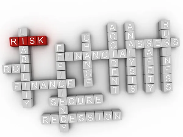 3d Risk word cloud concept — Stock Photo, Image