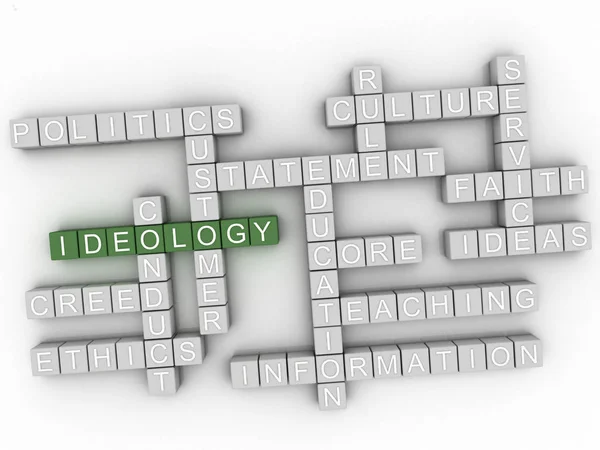 3d Ideology Concept word cloud — Stock Photo, Image