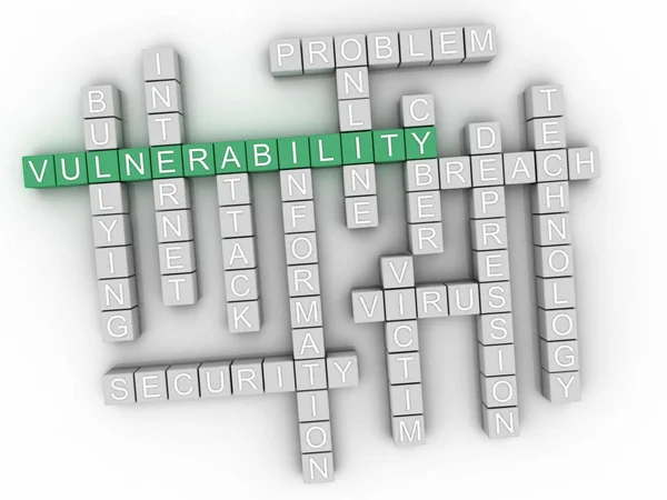 3d Vulnerability Concept word cloud — Stock Photo, Image