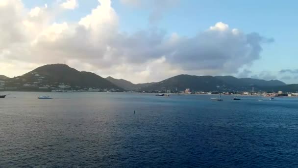 Vista Panorâmica Ilha Philipsburg Maarten Leste Caribe — Vídeo de Stock