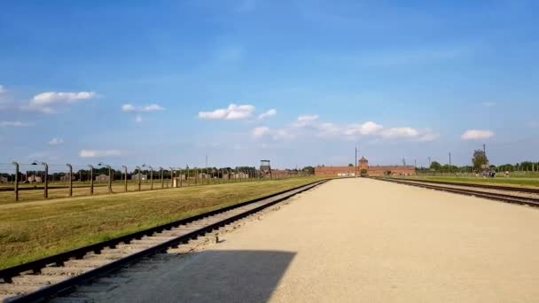 Auschwitz Polonya Temmuz Auschwitz Birkenau Toplama Kampı Auschwitz Toplama Kampı — Stok video