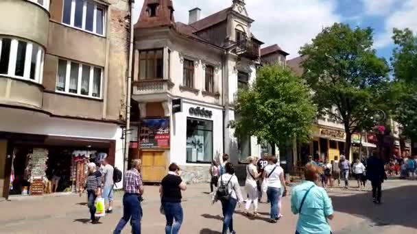 Zakopane Poland July Pov Commercial Premises Located Wooden Villa Main — Stock Video