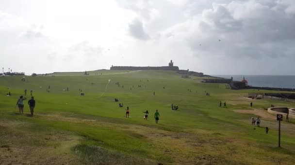 San Giuan Puerto Rico Agosto Forte Storico San Felipe Del — Video Stock