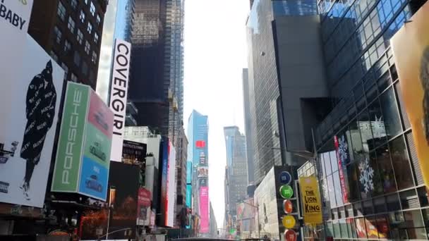 Usa Nov Buitenpost Van Times Square Wordt Gekenmerkt Met Broadway — Stockvideo