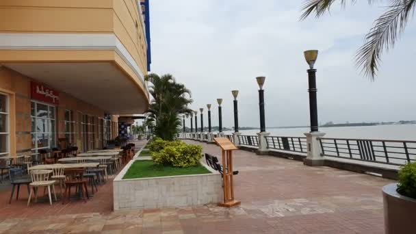 Ecuador Guayaquil Abril 2020 Esvaziar Puerto Santa Ana Guayaquil Devido — Vídeo de Stock