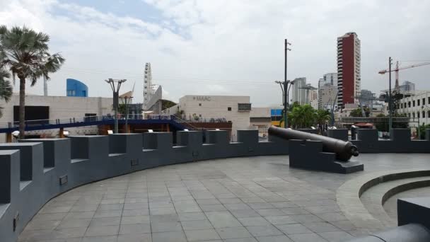 Ecudeur Guayaquil April 2020 Lege Puerto Santa Ana Guayaquil Als — Stockvideo