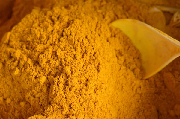 Polvo Cúrcuma Amarillo Saco — Foto de Stock