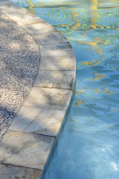 Escalier Céramique Dans Piscine — Photo