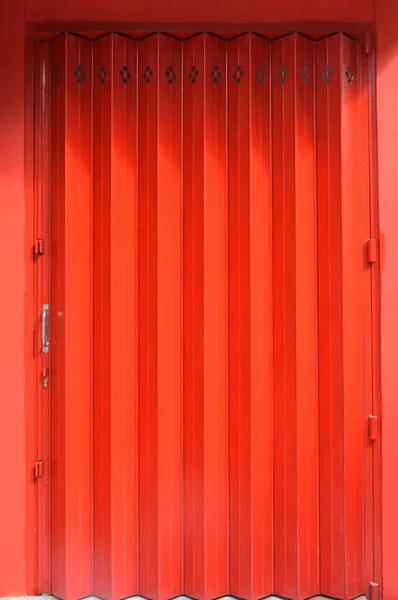 Abstrac Porta Ferro Vermelho — Fotografia de Stock