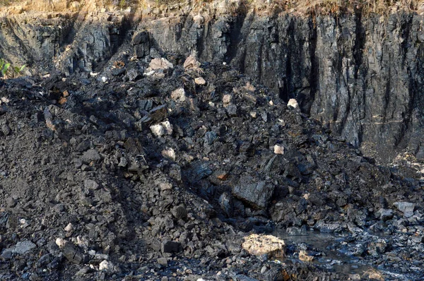 土壤中所含的煤 — 图库照片