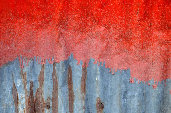 Red Zinc Wall Background — Stock Photo, Image