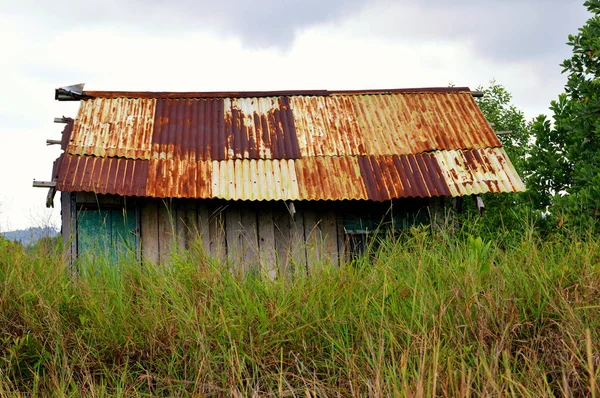 Oud Huis Het Bos Van Scrub Gras — Stockfoto