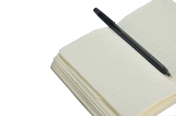 White Book Ballpoint — Stock Photo, Image