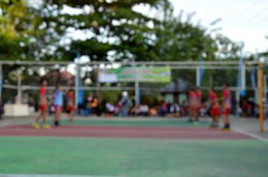 spor alanında insanları bulanıklık