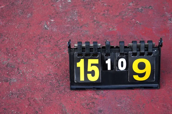 Placar Voleibol Chão Cimento — Fotografia de Stock