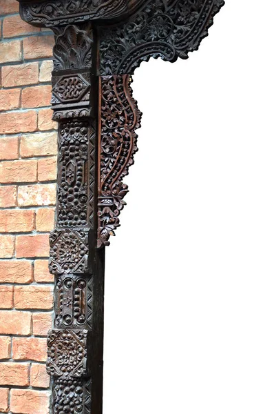 Ornamentos Tradicionais Jepara Escultura Madeira — Fotografia de Stock