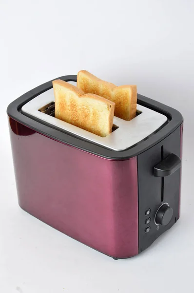 Toast Tostapane Macchina Con Sfondo Bianco — Foto Stock