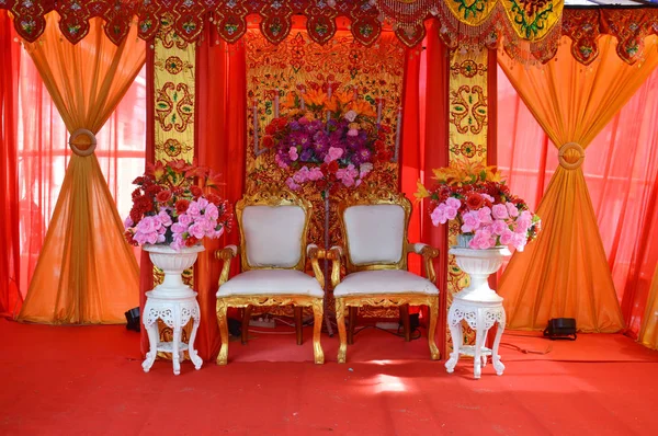 ブライダル結婚式のステージ装飾 — ストック写真
