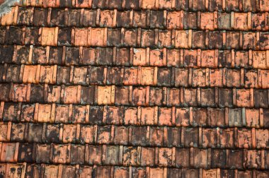 çatı kiremitlerinin deseni ve dokusu