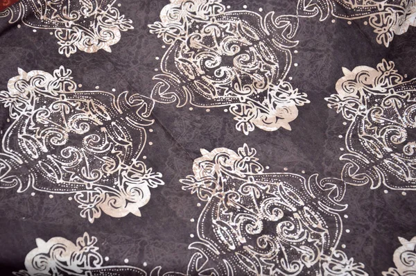 Modèles Détaillés Tissu Batik Indonésie — Photo