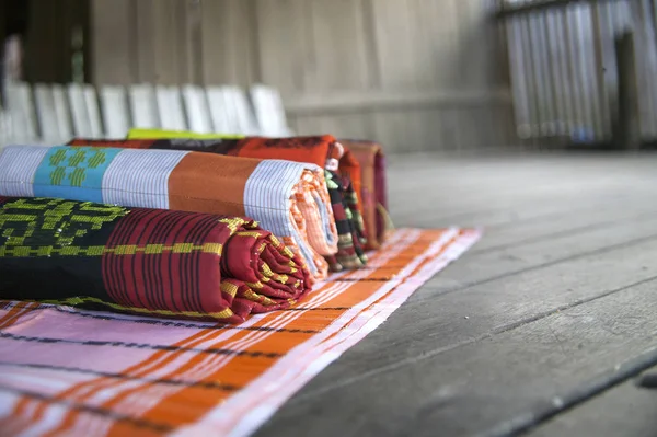Lipa Sabbe Traditional Woven Silk Fabrics Sengkang — Stock Photo, Image