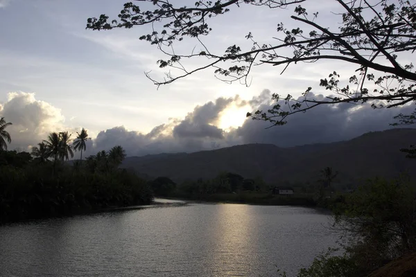 Desembocadura Del Río Karajae Pare Pare Indonesia —  Fotos de Stock