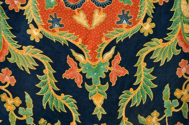Endonezya batik kumaş detaylı desenleri
