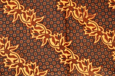 Endonezya batik kumaş detaylı desenleri