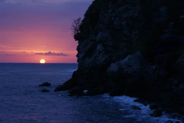 Sunset Palippi Coral Beach Majene Indonesia — Stock Photo, Image