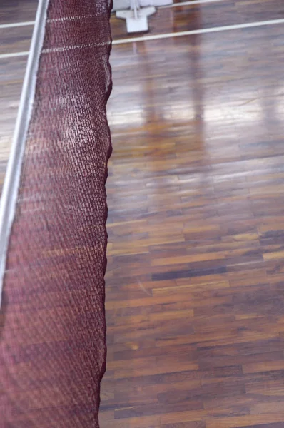 Wooden Texture Badminton Court — ストック写真