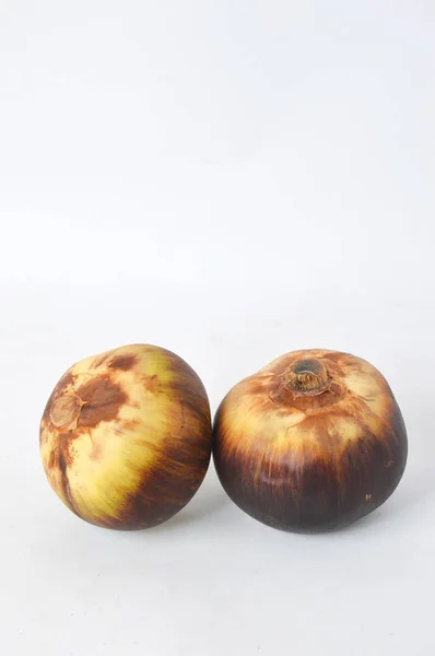 Dwa Owoce Palmy Białym Tle — Zdjęcie stockowe
