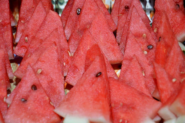 Fondo Rojo Sandía Cruda — Foto de Stock