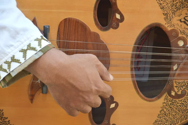 Gambus Traditionelle Arabische Gitarre lizenzfreie Stockfotos