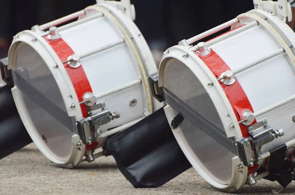 Specificerat Drumband Instrumenterar Och Egenskapen — Stockfoto