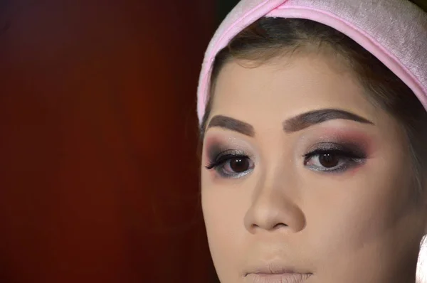 Wanita Asia make up — Stok Foto