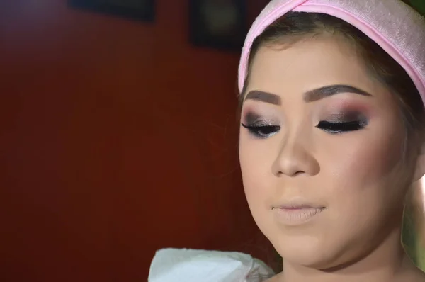 Aziatische vrouwen make-up — Stockfoto