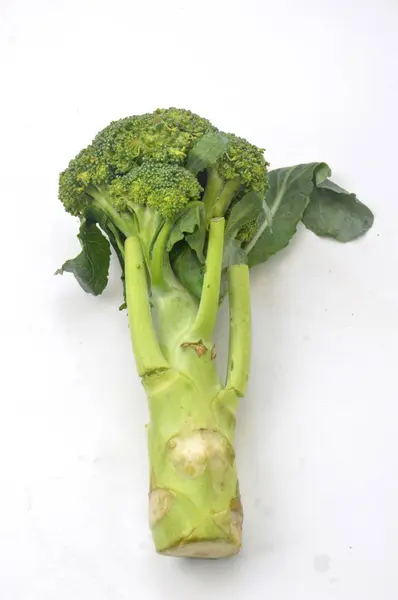 Broccoli Witte Tafel — Stockfoto