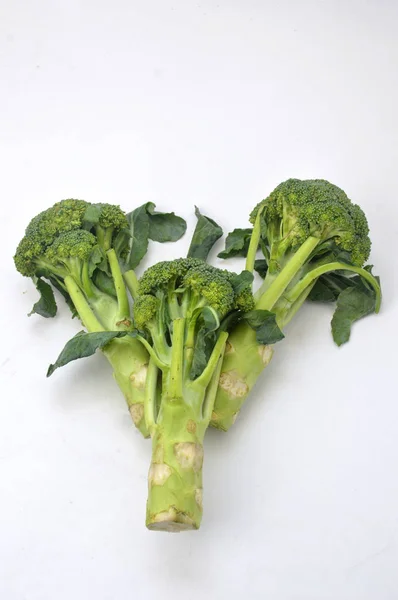 Broccoli Witte Tafel — Stockfoto