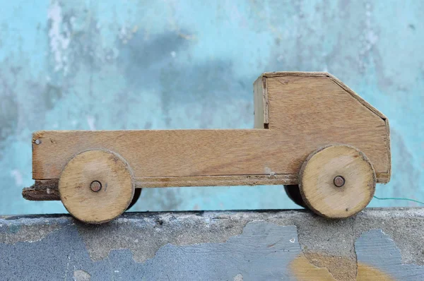 Wooden Toy Car Handmade — Stock Photo, Image