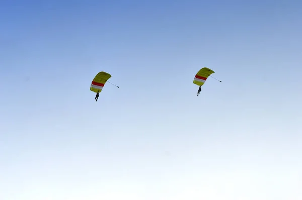Attractie Parachutespringen Hemel — Stockfoto
