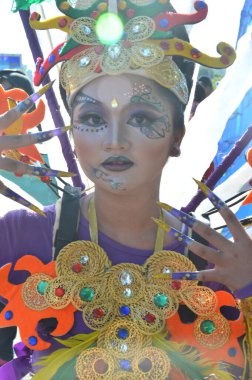 Tarakan, Endonezya - 16 Eylül 2016: Tarakan Endonezya 'da Katılımcı Karnavalı