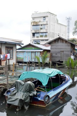 Tarakan, Endonezya - 19 Eylül 2016: Tarakan kentinin bir köşesinde