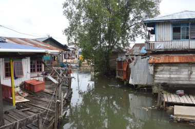 Tarakan, Endonezya - 19 Eylül 2016: Tarakan kentinin bir köşesinde
